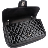 Chanel Quilted Patent Leather Single Flap Crossbody Bag