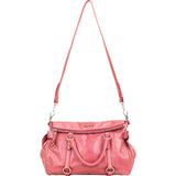 Miu Miu Pink Vitello Lux Leather Bow Satchel Handbag
