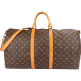Louis Vuitton Monogram Canvas Keepall 55 Bandoulière Travel Bag