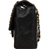 Chanel Quilted Lambskin 24K Gold Single Flap Shoulder Bag