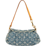Louis Vuitton Monogram Denim Pleaty Shoulder Bag