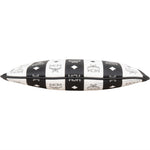 MCM Monogram Visetos Black and White Vertical Stripe Liz Clutch Shoulder Pochette Bag - vintageandkickz