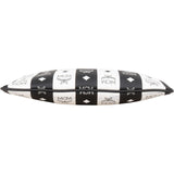 MCM Monogram Visetos Black and White Vertical Stripe Liz Clutch Shoulder Pochette Bag - vintageandkickz