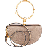 Chloé Metallic Grained Leather Nile Bracelet Minaudière Crossbody Handbag