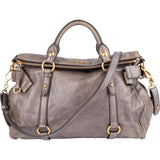 Miu Miu Vitello Lux Leather City Handbag - vintageandkickz