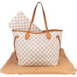 Louis Vuitton Monogram Damier Azur Neverfull MM Shoulder Bag - vintageandkickz