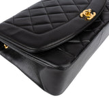Chanel Quilted Lambskin 24K Gold Diana Single Flap Crossbody Bag