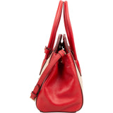 Prada Bicolor Saffiano & Canvas Handbag