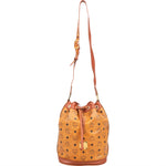 MCM Monogram Visetos Drawstring Bucket Crossbody Bag - vintageandkickz