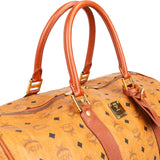 MCM Monogram Visetos Boston Travel Bag 50