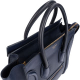 Céline Blue Leather Luggage Handbag