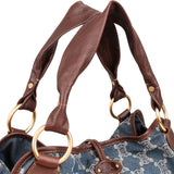 Céline Denim Macadam Monogram Hobo Shoulder Bag