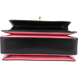 Prada Calfskin Leather Double Turnlock Handbag - vintageandkickz