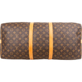 Louis Vuitton Monogram Canvas Keepall 55 Bandoulière Travel Bag