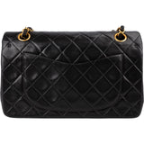 Chanel Quilted Lambskin 24K Gold Small Double Flap Shoulder Bag