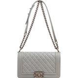 Chanel Quilted Lambskin Medium Boy Single Flap Crossbody Bag