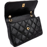 Chanel Quilted Stitched Lambskin Single Flap Shoulder Bag