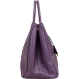 Prada Purple Saffiano Leather Galleria Large Tote Handbag