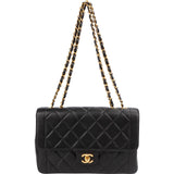 Chanel Quilted Lambskin Medium 24K Gold Single Flap Shoulder Bag