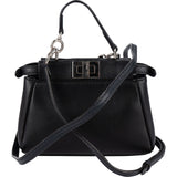 Fendi Leather Flowerland Micro Peekaboo Handbag