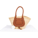 Chloé Marcie Basket Raffia Shoulder Bag
