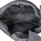 Fendi Black Cotton Baguette Buckle Shoulder Bag