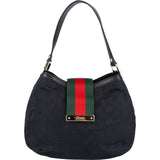 Gucci Monogram GG New Ladies Web Hobo Shoulder Bag