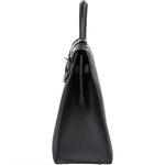 Hermès Noir Epsom Leather Sellier Kelly 35 Handbag - vintageandkickz