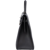 Hermès Noir Epsom Leather Sellier Kelly 35 Handbag - vintageandkickz