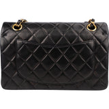 Chanel Quilted Lambskin 24K Gold Small Double Flap Shoulder Bag