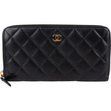 [🔄️B11 / F33] Chanel Caviar Leather Classic Long Zipped Wallet - vintageandkickz