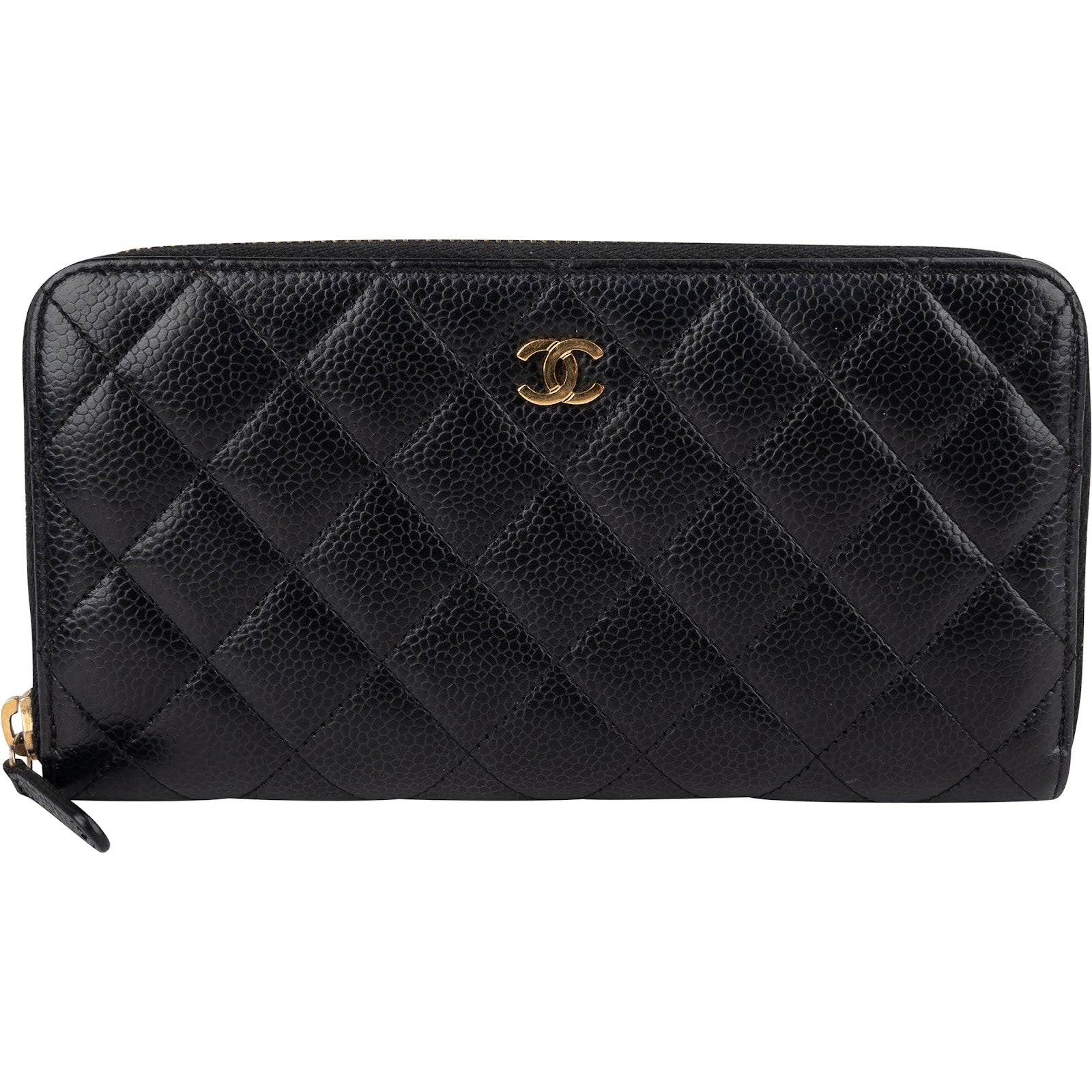 [🔄️B11 / F33] Chanel Caviar Leather Classic Long Zipped Wallet - vintageandkickz