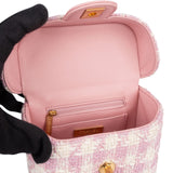 Chanel Quilted Tweed Top Handle CC Vanity Case Crossbody Bag