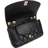 Chanel Quilted Lambskin Diana Single Flap Crossbody Bag