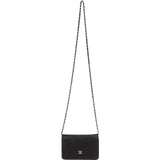 Chanel Camellia Embossed Wallet on Chain Crossbody Bag