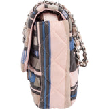 Chanel Quilted Cotton Single Flap Shoulder Bag