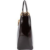 Christian Dior Patent Leather Lady Dior Medium Handbag