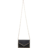 Valentino Garavani Leather Rockstud Envelope Wallet On Chain Crossbody Bag