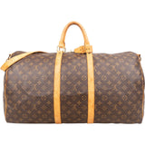Louis Vuitton Monogram Canvas Keepall 55 Bandoulière Travel Bag