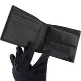 Burberry Grained Leather Bifold Wallet