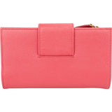 Prada Pink Saffiano Leather Clip Wallet