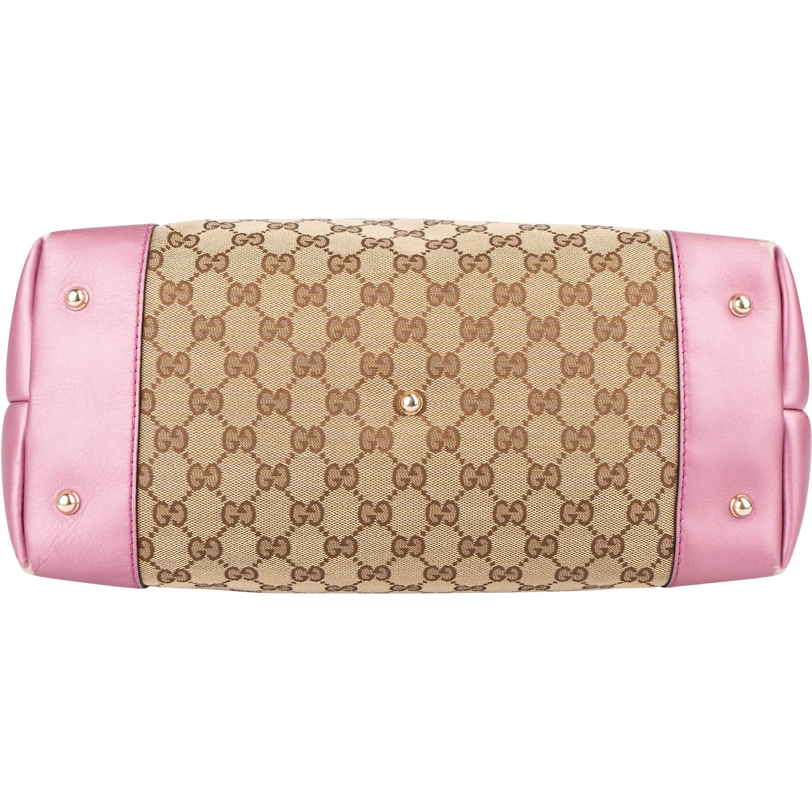 Gucci Monogram GG Heart Bit Tote Handbag - vintageandkickz