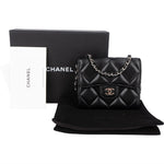 Chanel Quilted Lambskin CC Single Flap Wallet on Chain - vintageandkickz