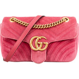 Gucci Monogram Velvet GG Marmont Crossbody Bag