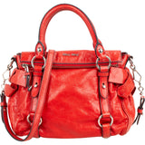 Miu Miu Vitello Lux Leather Bow Handbag