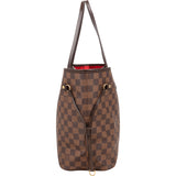 Louis Vuitton Monogram Damier Ebene Neverfull MM Shoulder Bag - vintageandkickz