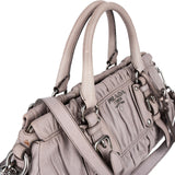 Prada Quilted Nappa Gaufre Satchel Handbag - vintageandkickz