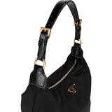 Prada Tessuto Saffiano Lux Leather Triangle Hobo Shoulder Bag