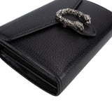 Gucci Grained Leather Dionysus Crystal Super Mini Crossbody Bag