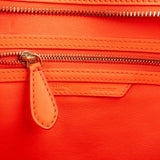 Céline Orange Calfskin Leather Luggage Handbag